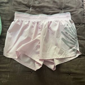 Baby pink and grey Nike dri fit shorts
